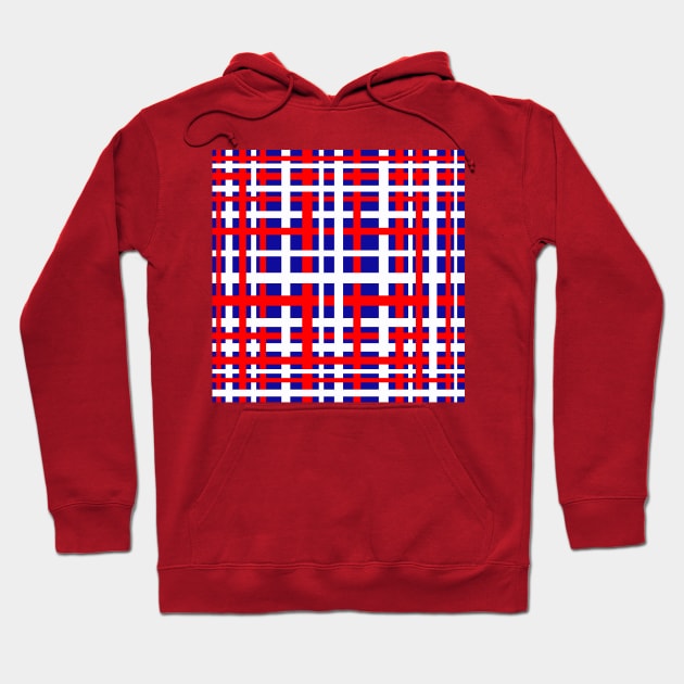 Patriotic Interlocking Stripes Hoodie by BlakCircleGirl